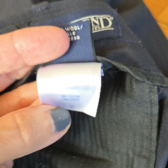 Lands' End Men's Classic Navy Dress Pants - Picture 5 of 6